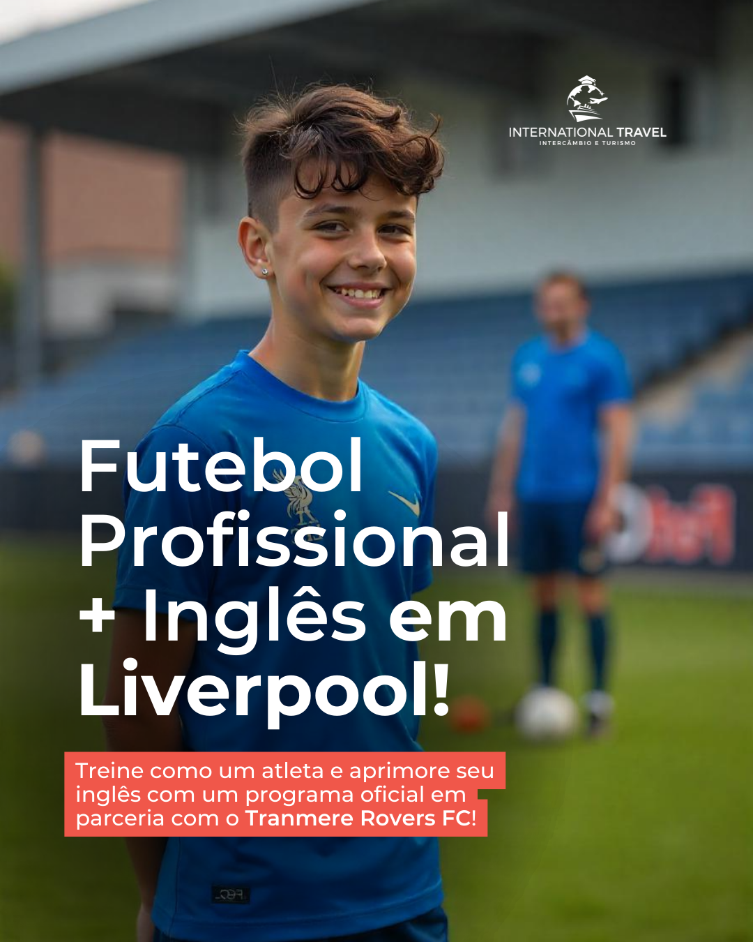 Futebol Profissional + Inglês em Liverpool